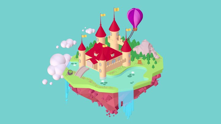 Castle Island 3D Model