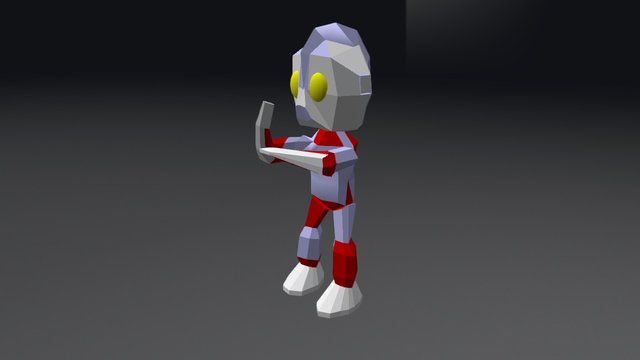 Low Poly - Ultraman 3D Model