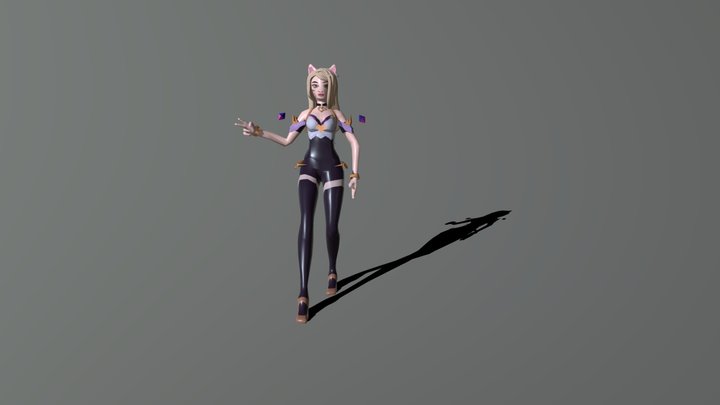 Ahri KDA - Asatarot Animacion 3D Model