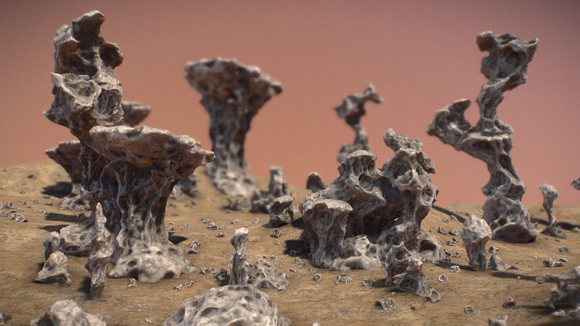 Eroded rocks scene preview - 3D model by Dmitriy Dryzhak (@arvart.lit ...