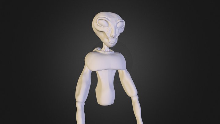 Sculptris alien.obj 3D Model