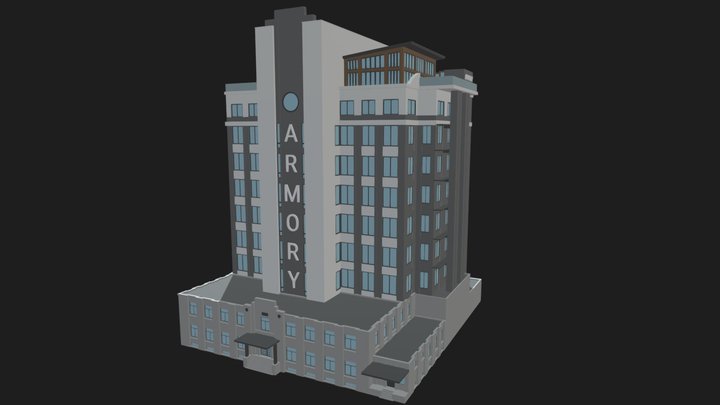 Bozeman Armory Hotel - Context Model 3D Model