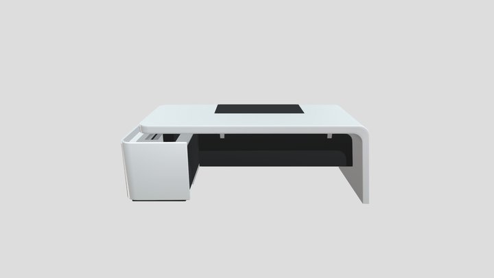 Muwanga Super Curvy Executive Desk 3D Model