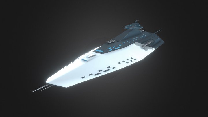 Space Battle Cruiser 3D Model