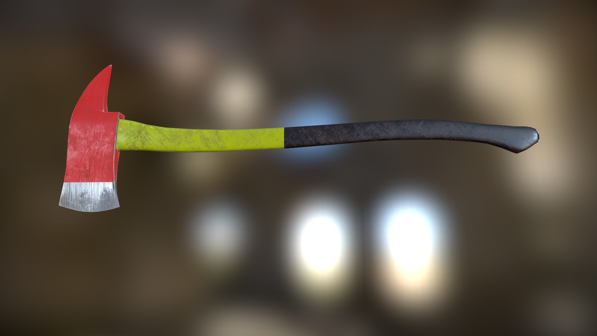 3D model Fireaxe - This is a 3D model of the Fireaxe. The 3D model is about a red and black pencil.