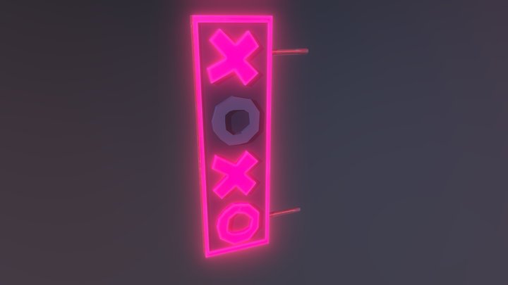 XOXO Sign - City Asset 3D Model