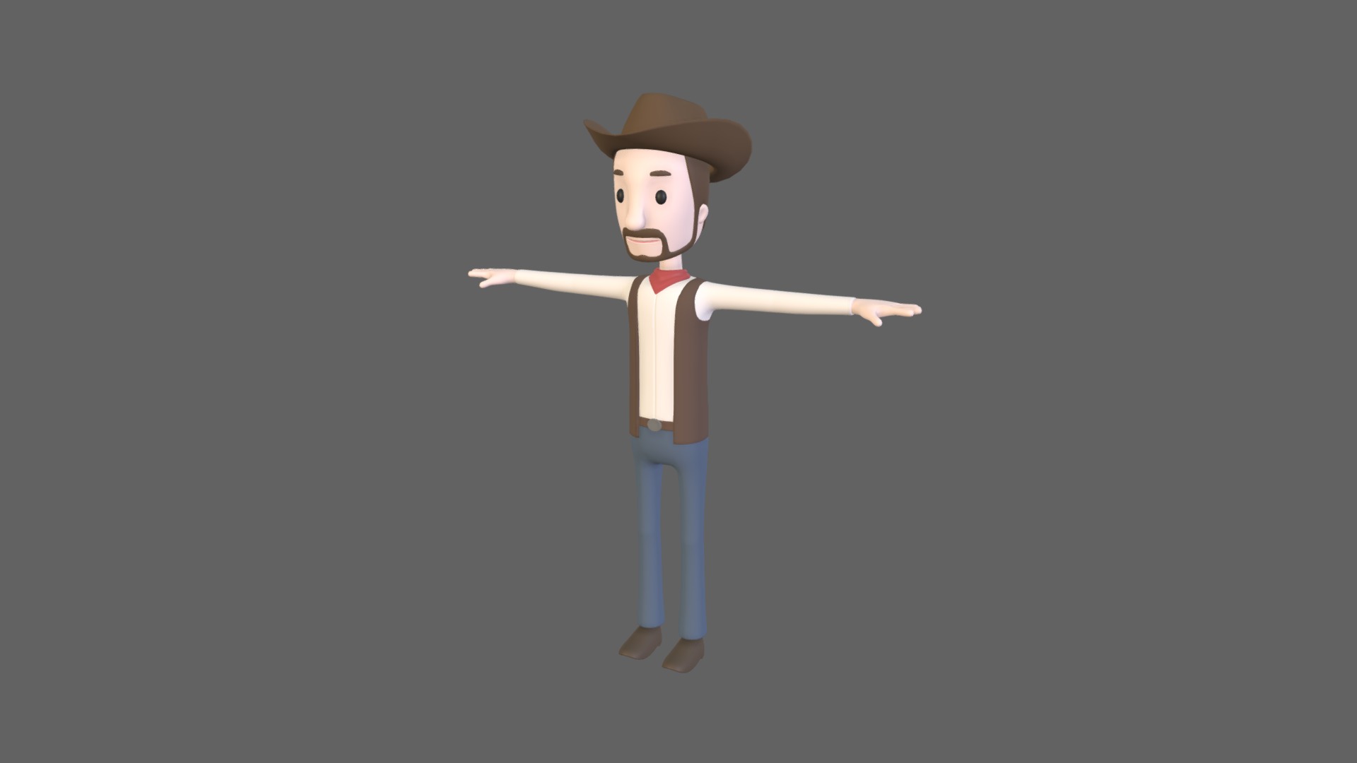 CartoonMan019 Cowboy - Buy Royalty Free 3D model by bariacg [a520b46 ...