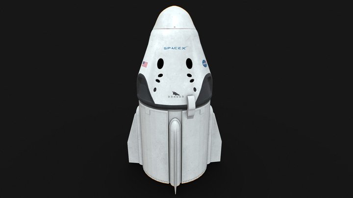 SpaceX Dragon Capsule 3D Model