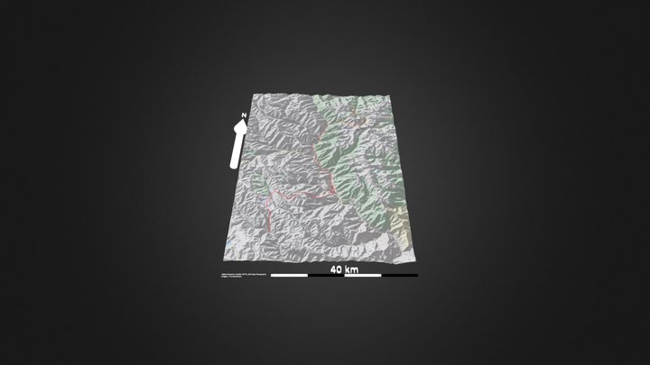尼汝-亚丁穿越_等高地图 – Modèle 3D gratuit STL