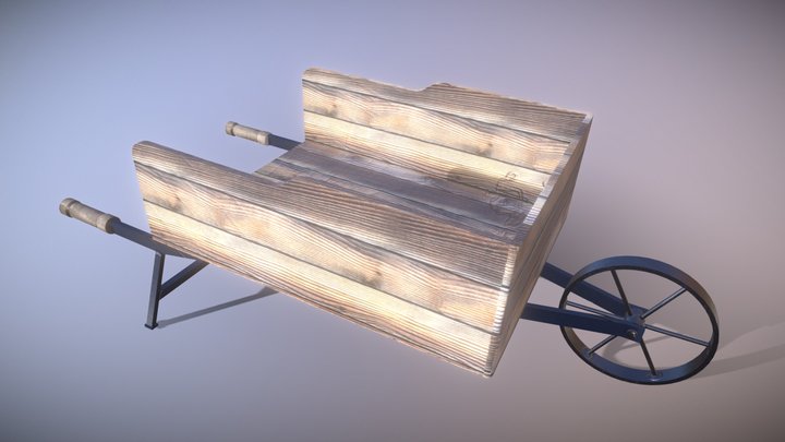 WheelBarrowTextured 3D Model
