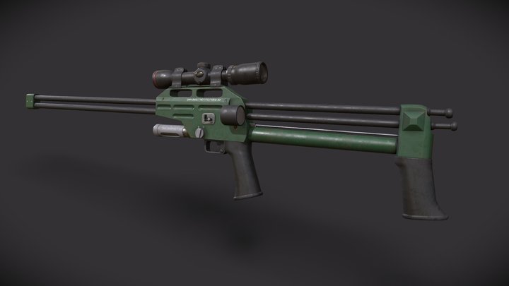 Dan-Inject tranquilizer dart gun 3D Model