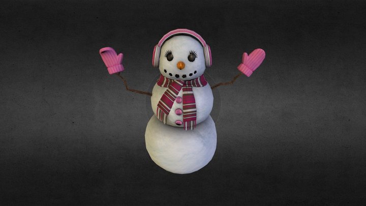 SnowWoman 3D Model