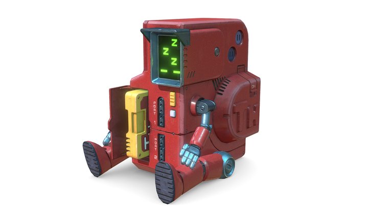 game console-bot 3D Model