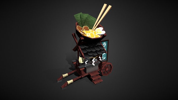 Ramen Cart 3D Model