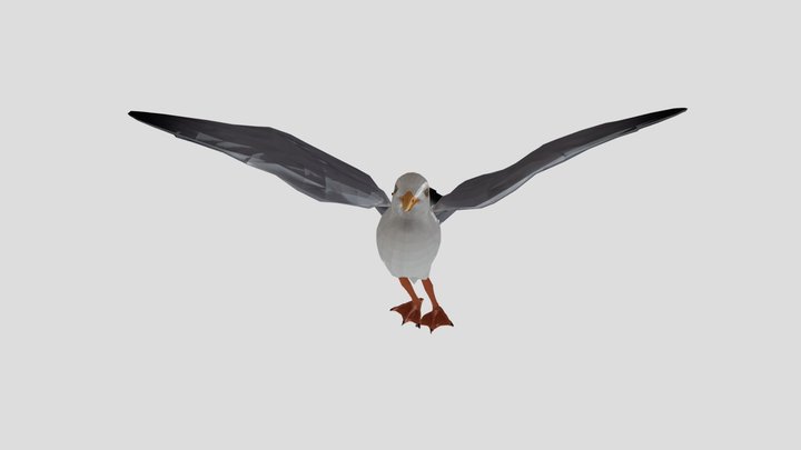 Seagull All animation Little nighmares 3D Model