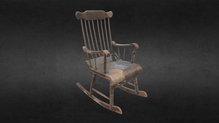 Old Western Rocking Chair 3D Model