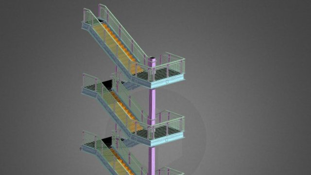 POS Atrium Stair 3D Model