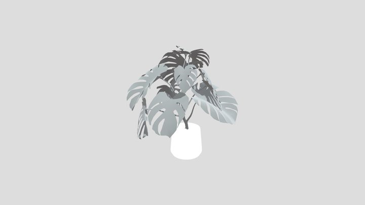 Monestera Plant Large Potted – Gratis 3D-model STL