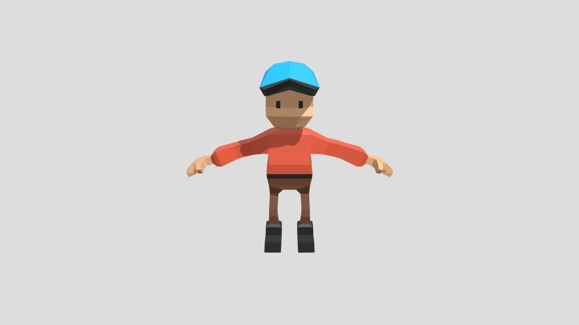 Character low poly player for free. - Download Free 3D model by ...
