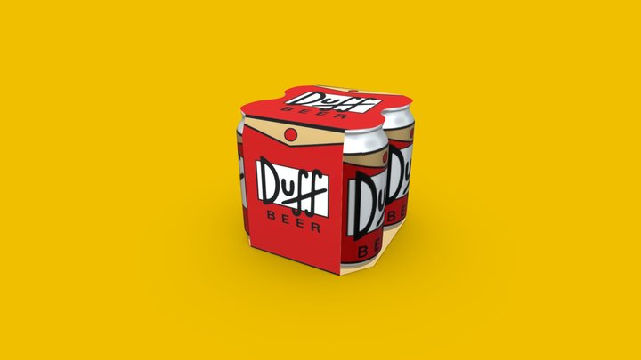 Duff Beer Cans 3D Model
