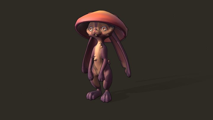 Mushroom Bunny 3D Model