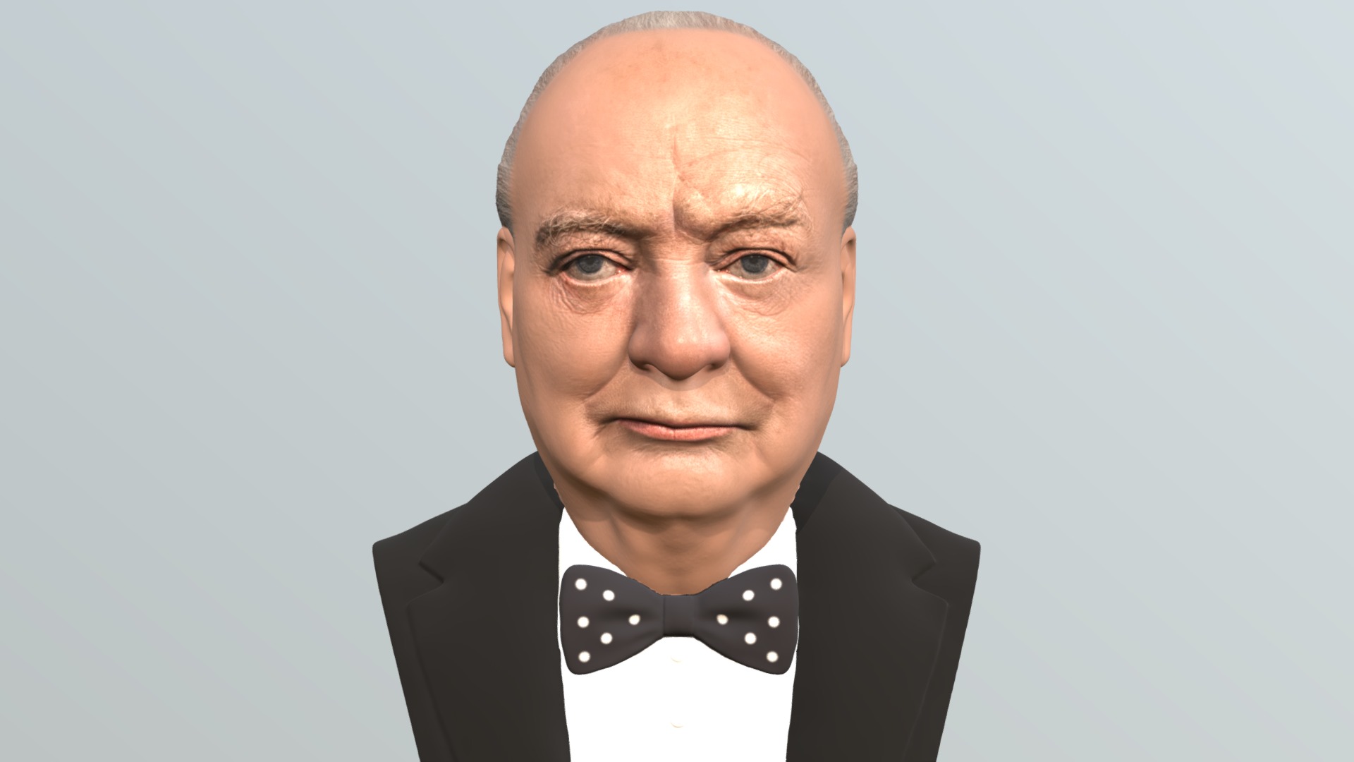 3D model Winston Churchill bust full color 3D printing