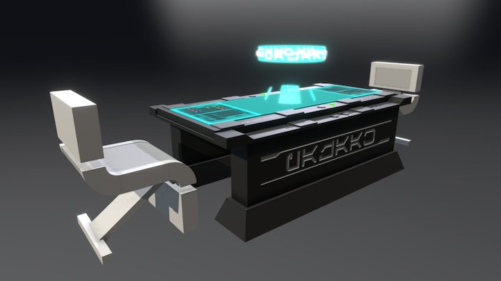 Pazaak table & cards 3D Model