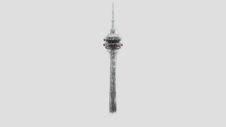 Kl Tower Wired 3D Model