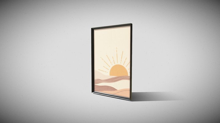 Sundown Serenity  Boho Art 3D Model