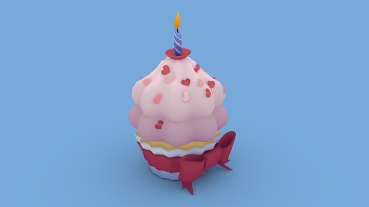 Cupcake - Birthday 3D Model