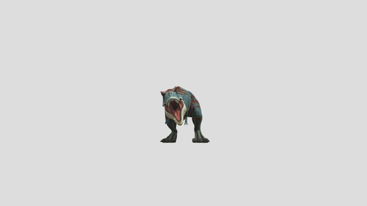 Rampaging T- Rex 3D Model