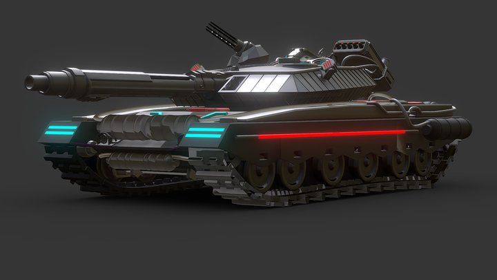 Shockfang - Cyberpunk Tank 3D Model