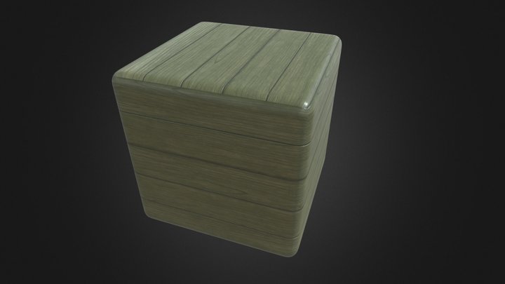 Green Wood Panel Material 3D Model