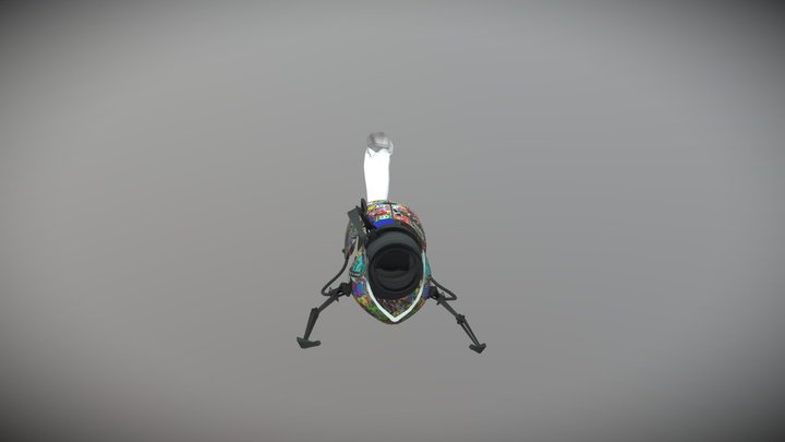 Stickerbomb Portalgun 3D Model