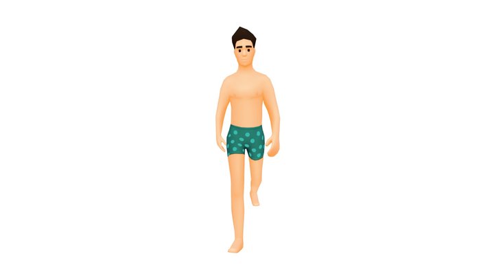 Animated Adventurer 3D Model
