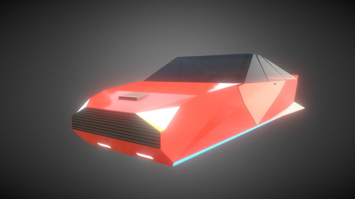 Flying Car #1 (Low-Poly) 3D Model