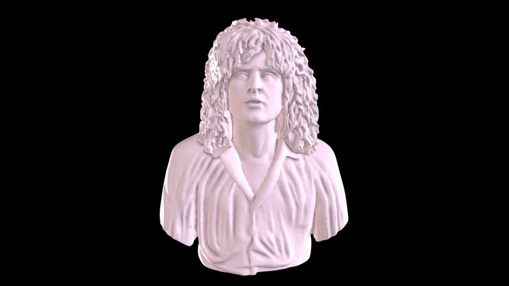 MARC BOLAN BRONZE BUST MINIATURE 3D Model