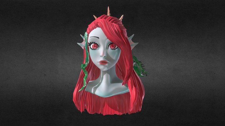 Mermaid Head 3D Sculpt 3D Model