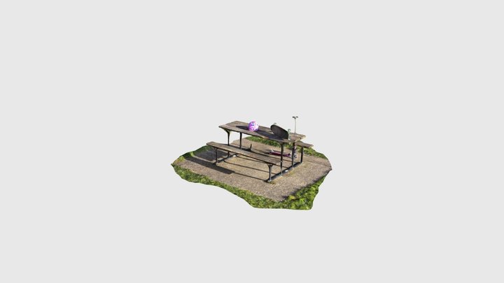 Parkbench Skateboard and Scooter Day 3D Model