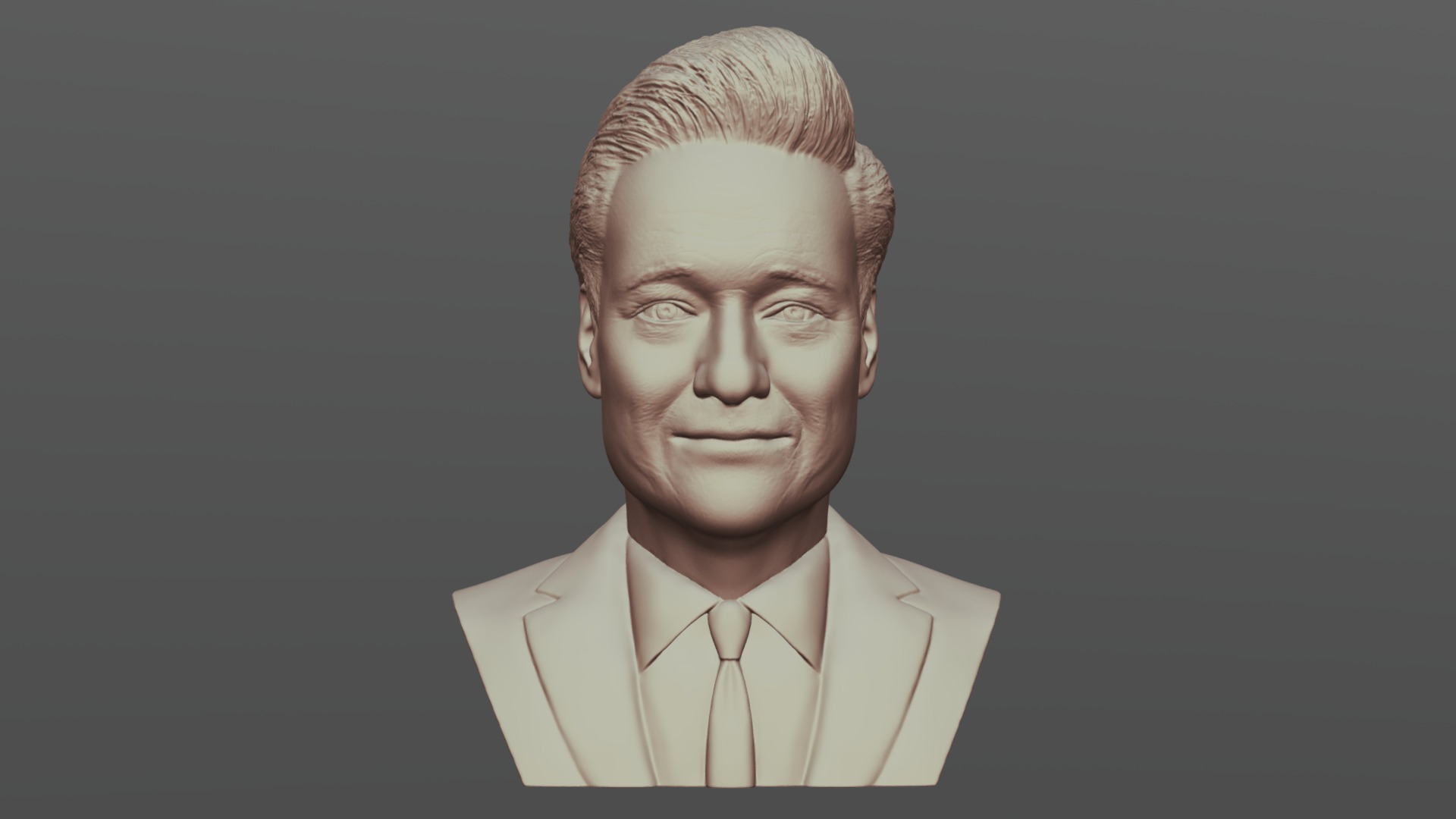 3D model Conan O’Brien bust for 3D printing - This is a 3D model of the Conan O'Brien bust for 3D printing. The 3D model is about a man with a straight face.