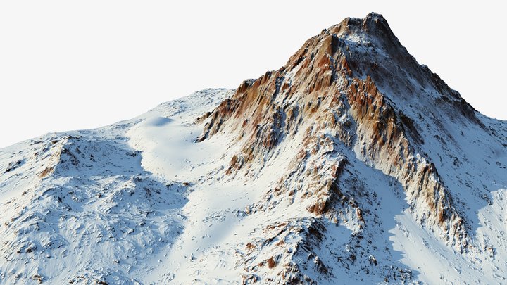 Snow mountain (World Machine) Type1 3D Model