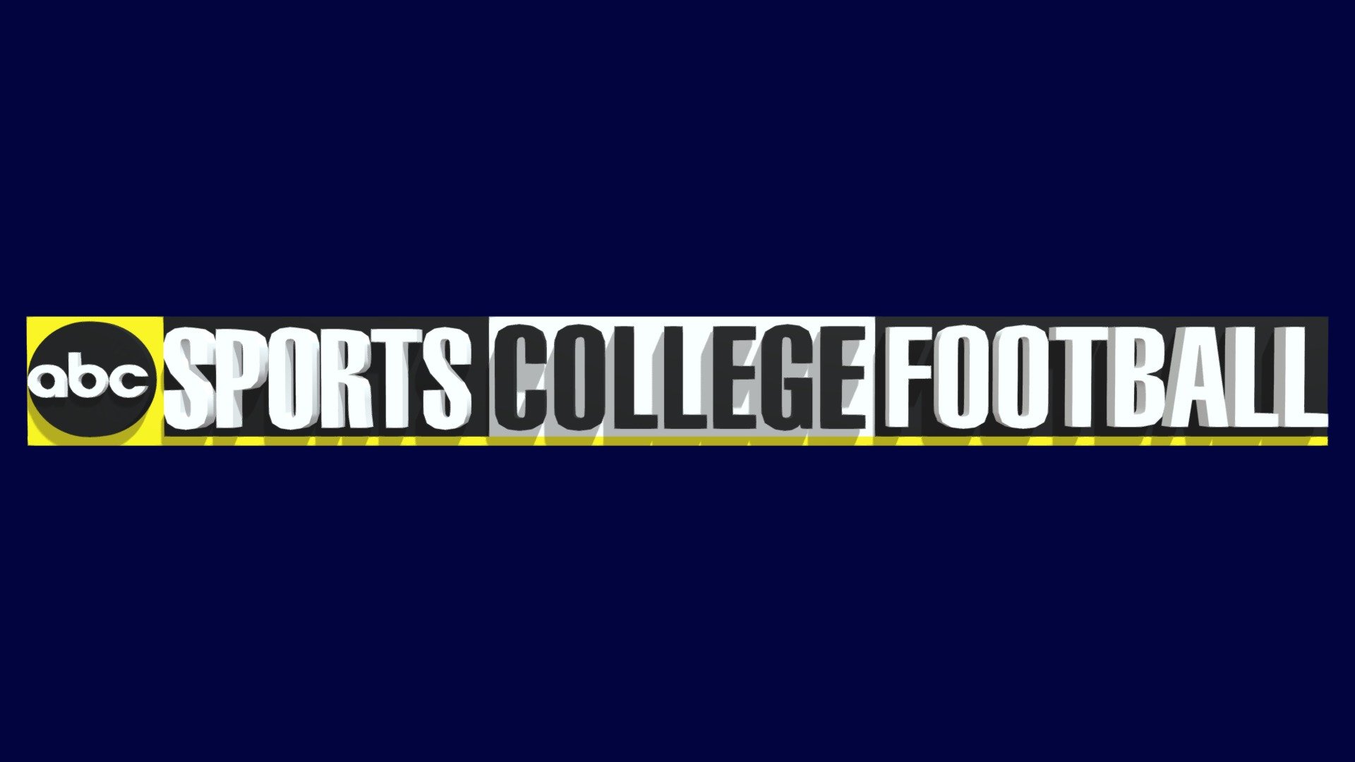 Abc College Football Logo 1993 1997 Horizontal Download Free 3d Model By Jjussyman15 8327