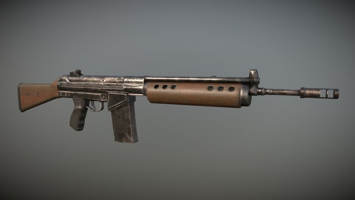 Assault Rifle | Game-Ready Remake 3D Model