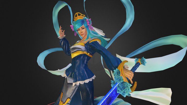 Ice Goddess Selena 3D Model