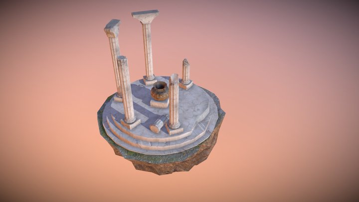 ChristinaDaley_Diorama_RomanRuins 3D Model