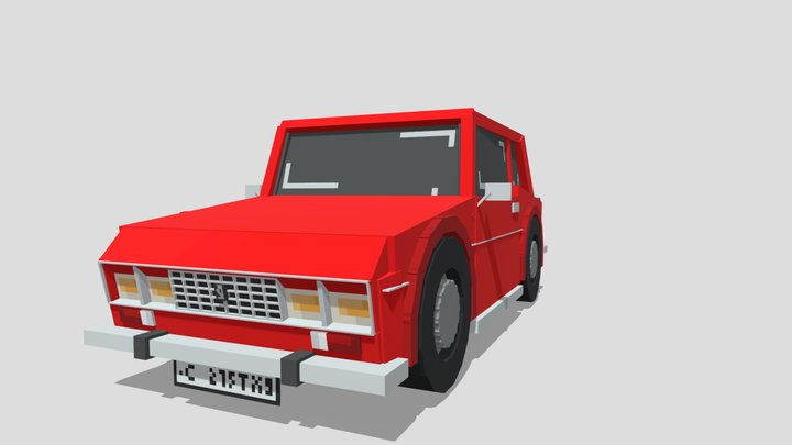 Minecarft Car 3D Model