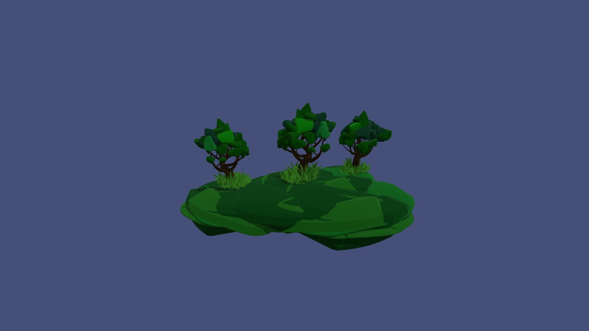 Three trees island - Download Free 3D model by grudo [a5435a0] - Sketchfab