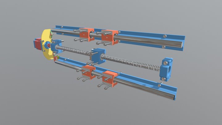 CNC Axis Y mechanics 3D Model