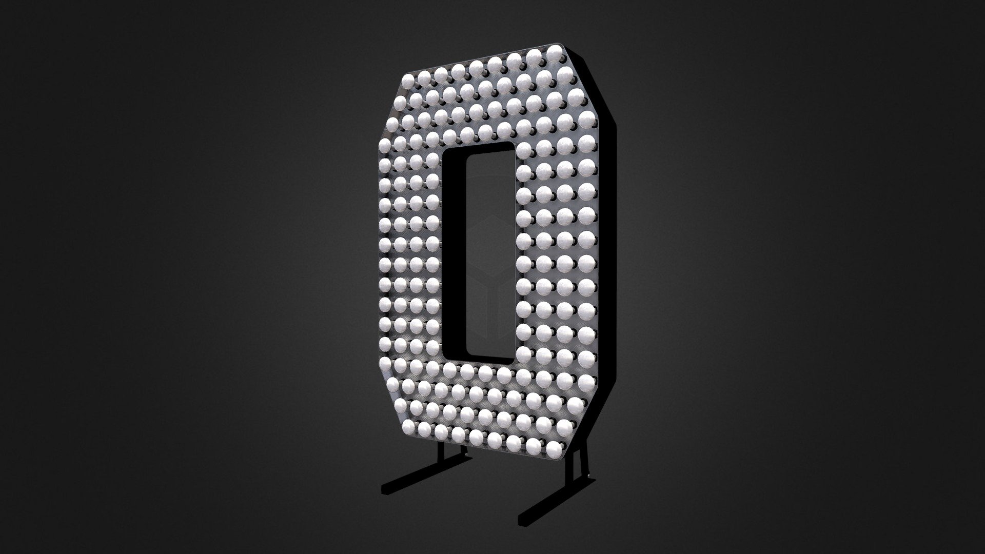 Times Square New Year's Eve Numerals (0) - 3D model by Shade