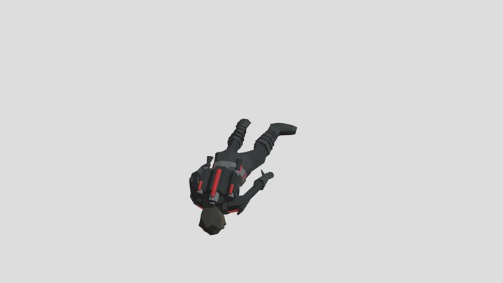 Moff Gideon Death Animation 3D Model